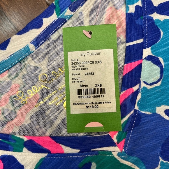 Lilly Pulitzer Paradis Dress Hit The Spot Size XXS Coastal Chic Nautical Beach - Picture 15 of 16